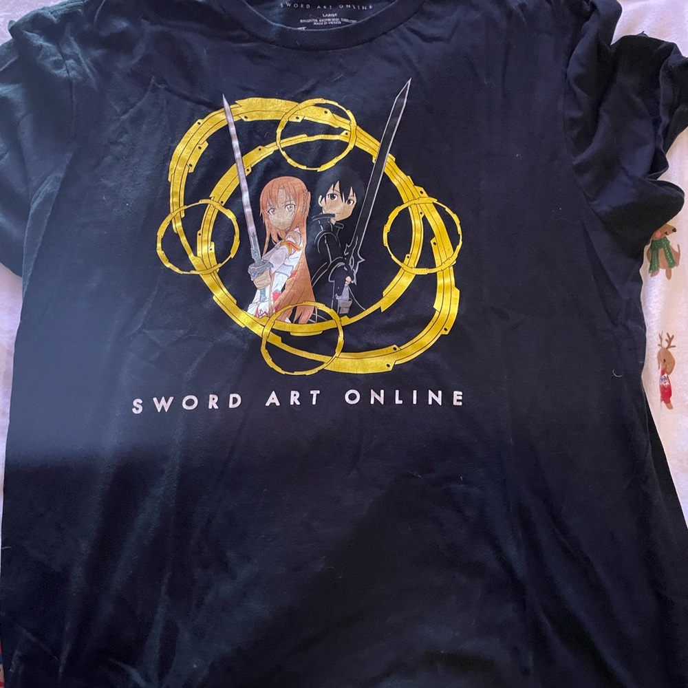 Large sword art online kirito/Asuna shirt